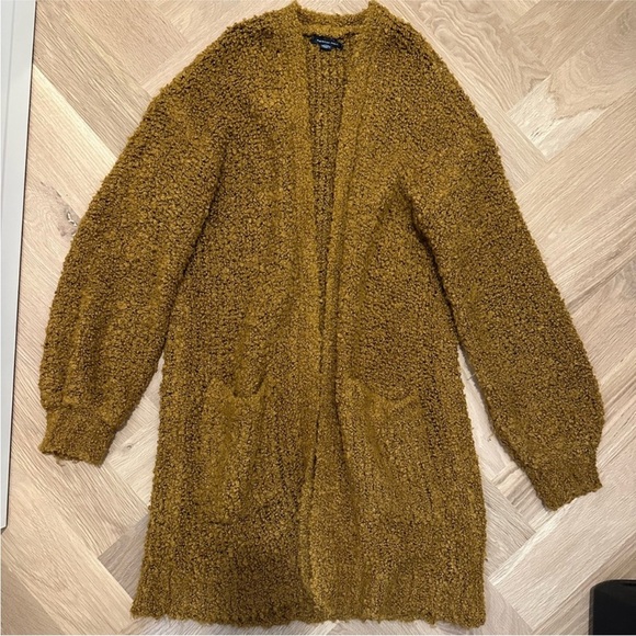 American Eagle Cozy Brown Knit Cardigan Sweater - Picture 3 of 3